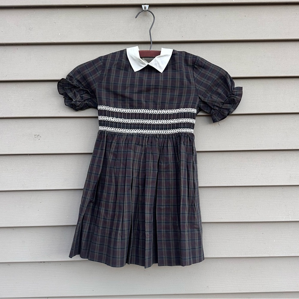 Vintage Primitive Check Baby Dress no size